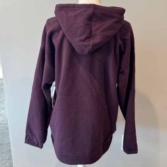 Zella Deep Plum Hooded Long Fleece Sweatshirt - Picture 7 of 12